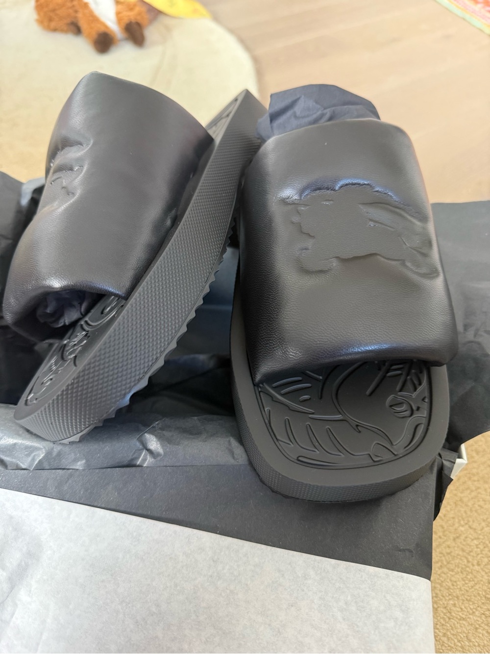 Burberry Black EKD Slab Slide Sandals - Picture 5 of 6